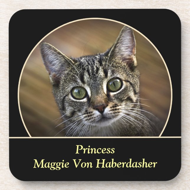 Personalized Pet Photo Cork Coaster (Front)