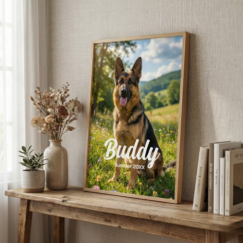 Personalized Pet Photo Custom Name & Date Wall 