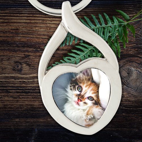 Personalized Pet Photo Dog Cat Lover Keepsake Keychain