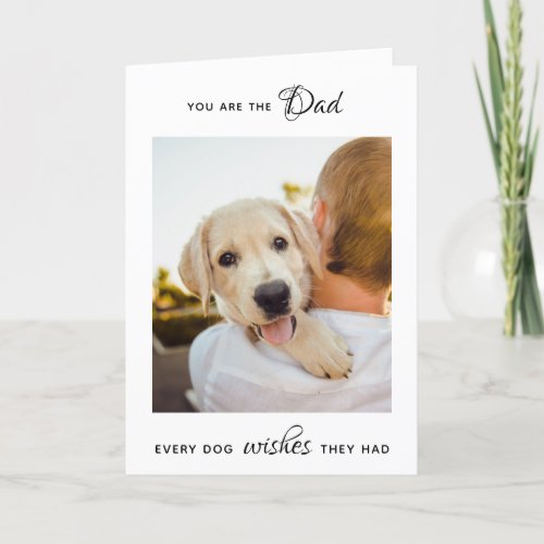  Personalized Pet Photo Dog Dad Fathers Day  Holiday Card