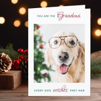 Personalized Pet Photo Dog Grandma Merry Christmas