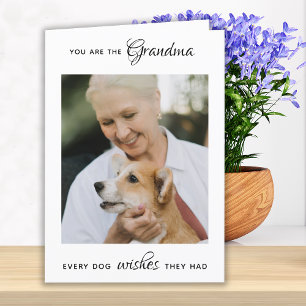 Personalized Pet Photo Dog Grandma Mother's Day Holiday Card
