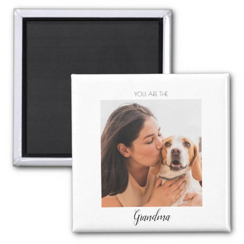 Personalized Pet Photo Dog Grandma Mothers Magnet