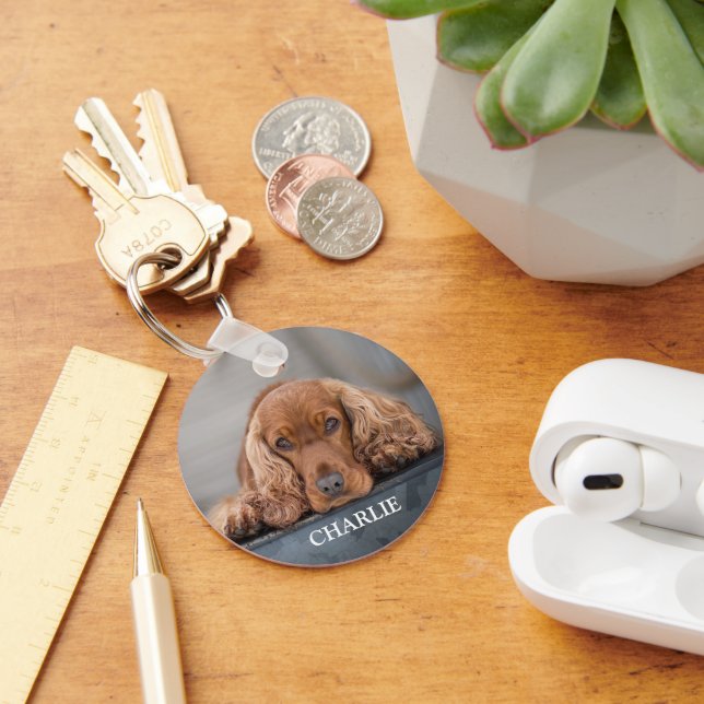 Personalized Pet Photo Dog Keepsake Keychain (Desk)