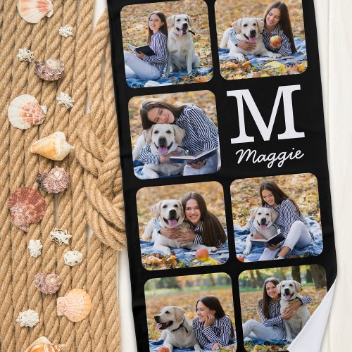 Personalized Pet Photo Dog Lover Beach Towel