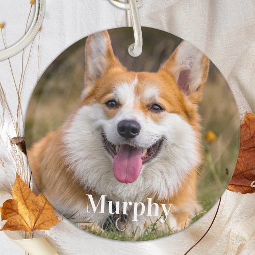 Personalized Pet Photo Dog Lover Double Sided Keychain