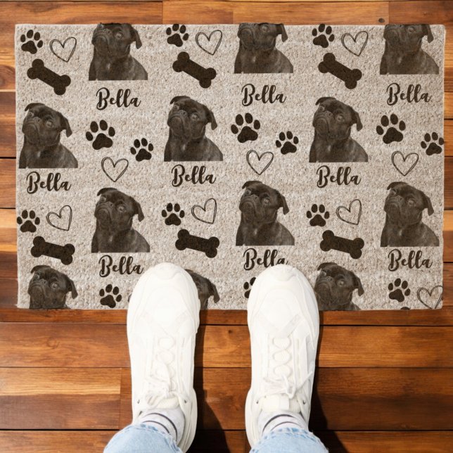Personalized Pet Photo Dog Lover Instagram Fiber Doormat (Creator Uploaded)