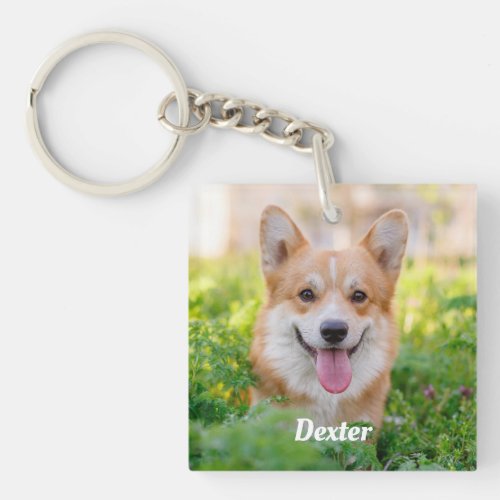 Personalized Pet Photo Dog Lover Keepsake Key Ring