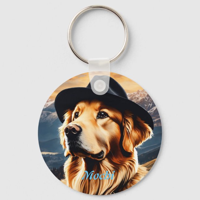 Personalized Pet Photo Dog Lover Keepsake Keychain (Front)