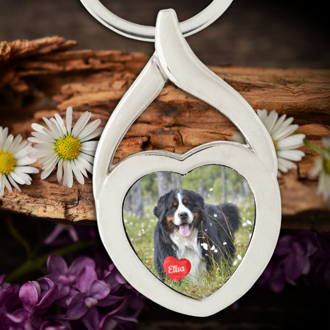 Personalized Pet Photo Dog Lover Keepsake Keychain