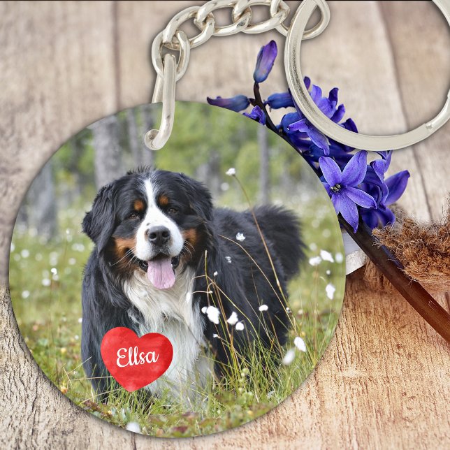 Personalized Pet Photo Dog Lover Keepsake Keychain (Creator Uploaded)