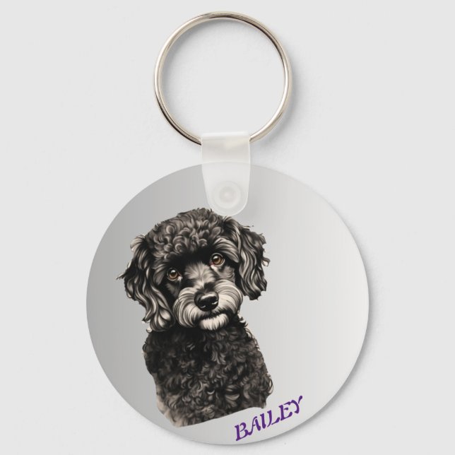 Personalized Pet Photo Dog Lover Keepsake Keychain (Front)