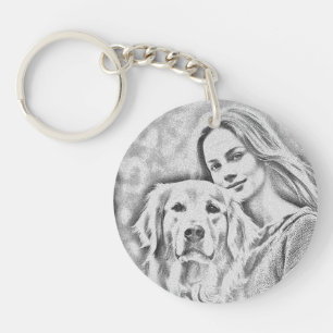 Personalized Pet Photo Dog Lover Keepsake Keychain