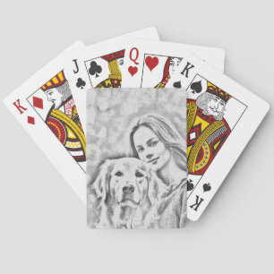 Personalized Pet Photo Dog Lover Keepsake Keychain Poker Cards