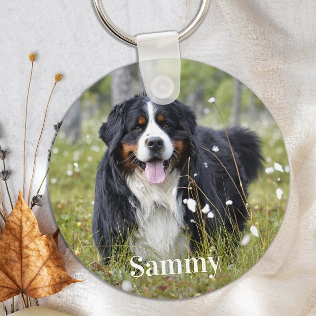 Personalized Pet Photo Dog Lover Keepsake Memorial Keychain (Creator Uploaded)