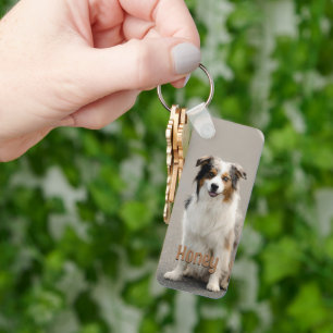 Personalized Pet Photo Dog Lover Name Keepsake Keychain
