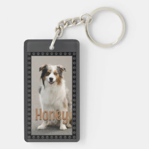 Personalized Pet Photo Dog Lover Name Keepsake Keychain