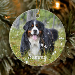 Personalized Pet Photo Dog Lover Puppy Christmas Ceramic Ornament<br><div class="desc">Honor your best friend with a custom pet photo ornament. This simple 2 photo holiday ornament is perfect for a pet memorial ornament, or a dog christmas ornament keepsake. Ornament is double sided, you can do 2 favorite photos, one on each side. Personalize name on the front, and dates on...</div>