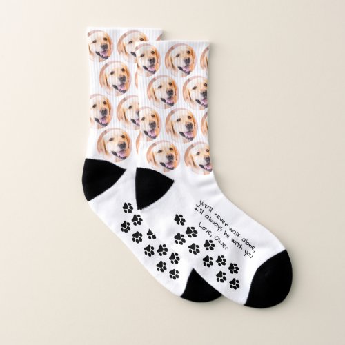 Personalized Pet Photo Dog Memorial Socks