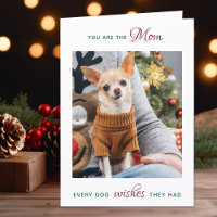Personalized Pet Photo Dog Mom Merry Christmas