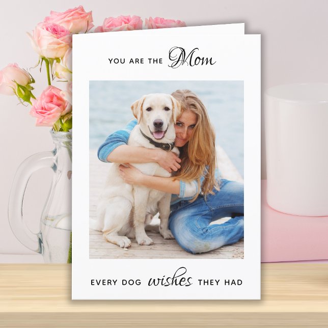 Personalized Pet Photo Dog Mom Mother's Day Holiday Card (Creator Uploaded)