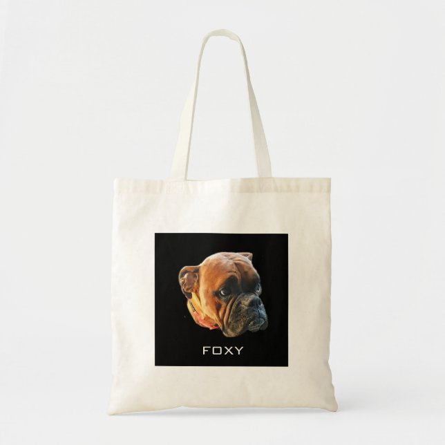 Personalized Pet Photo Dog Tote Bag (Front)