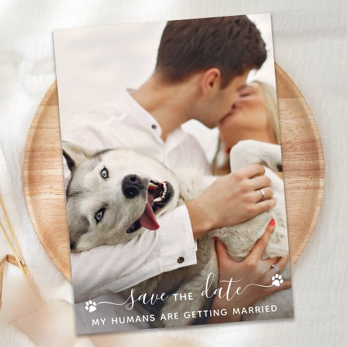 Personalized Pet Photo Dog Wedding Save The Date