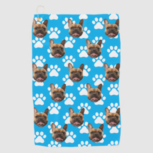 Personalized Pet Photo Face Gift For Golfer Custom Golf Towel