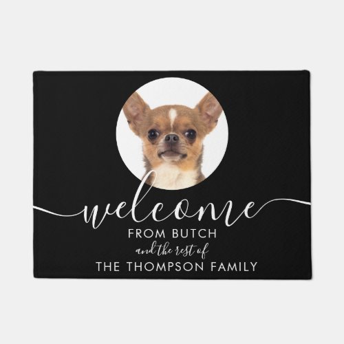 Personalized Pet Photo Family Name Doormat