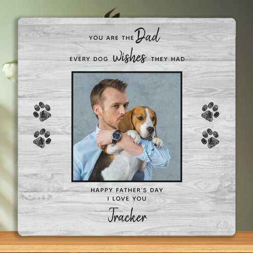 Personalized Pet Photo Fathers Day Dog Dad Plaque