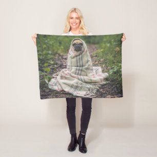 Personalized Pet Photo Fleece Blank Blanket