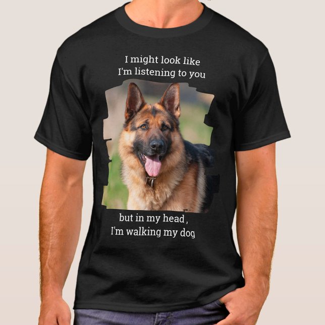 Personalized Pet Photo Funny Dog Dad T-Shirt (Creator Uploaded)