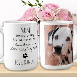 Personalized Pet Photo Funny Dog Mom Coffee Mug
