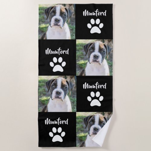 Personalized Pet Photo Gift Dog Photo Beach Towel