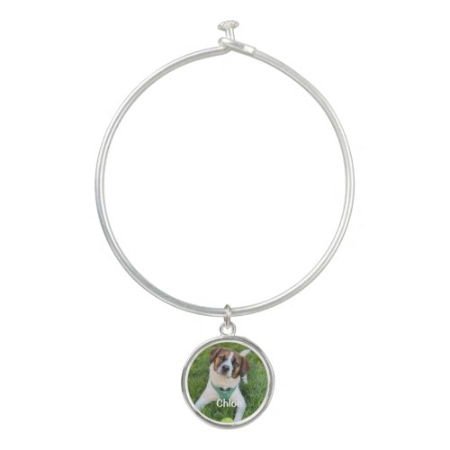 Personalized Pet Photo Gift for Her Bangle Bracelet