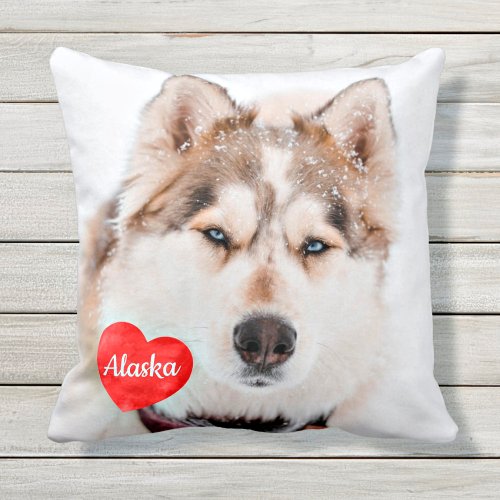 Personalized Pet Photo Gifts Dog Lover Keepsake Throw Pillow