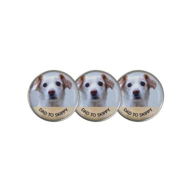 Personalized Pet Photo Golf Ball Marker (3 Up)
