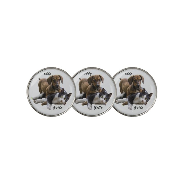 Personalized Pet Photo Golf Ball Marker | Custom (3 Up)
