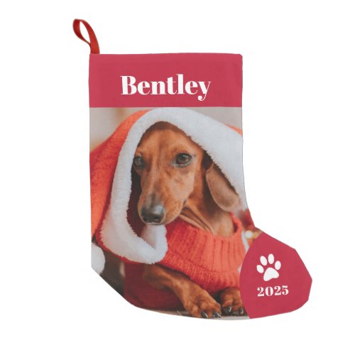 Personalized Pet Photo Holiday Small Christmas Stocking