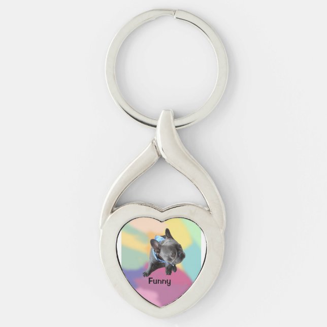 Personalized Pet Photo Keepsake Dog Lover Keychain (Front)