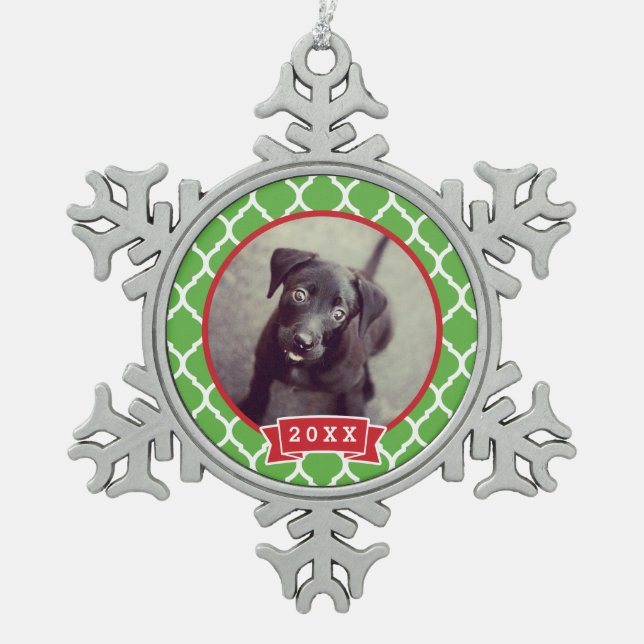 Personalized Pet Photo Keepsake Ornament (Front)