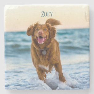 Personalized Pet Photo Keepsakes Gift Idea Stone Coaster