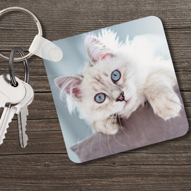 Personalized Pet Photo Keychain (Personalized Cat Lover Pet Photo keychain )
