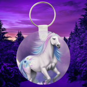 Personalized Pet Photo Keychain Dog Unicorn Lover