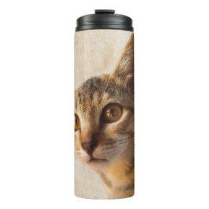 Personalized Pet Photo Kitten Cat Dog Template Thermal Tumbler