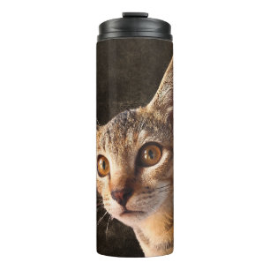 Personalized Pet Photo Kitten Cat Dog Template Thermal Tumbler