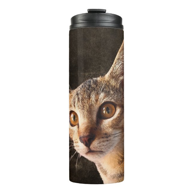 Personalized Pet Photo Kitten Cat Dog Template Thermal Tumbler (Front)