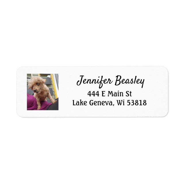 Personalized Pet Photo  Label (Front)