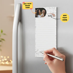 Personalized Pet Photo Magnetic Notepad with Name