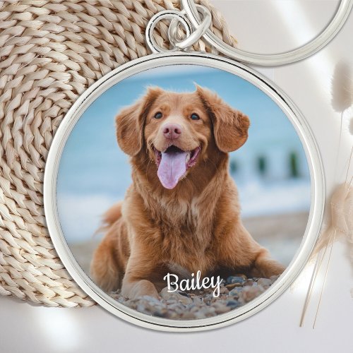 Personalized Pet Photo Memorial Keepsake Dog Lover Keychain